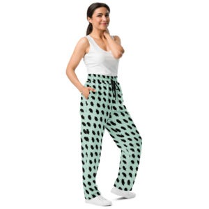 Hedgehog wide-leg joggers in Mint