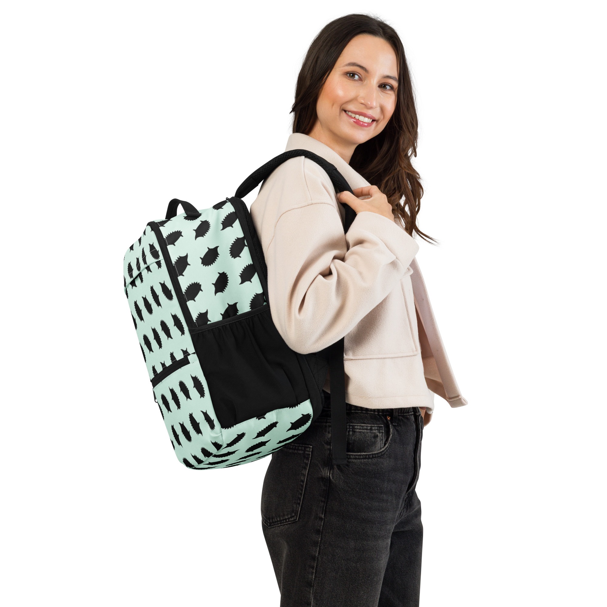 Hedgehog utility backpack in mint