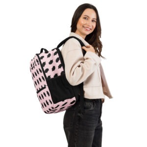 Hedgehog Print utility backpack in Pink