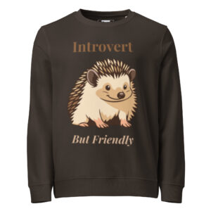 Introvert Hedgehog Sweatshirt in Charcoal
