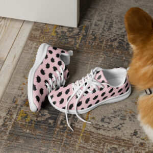 Women’s athletic shoes - Hedgehog Print - Pink